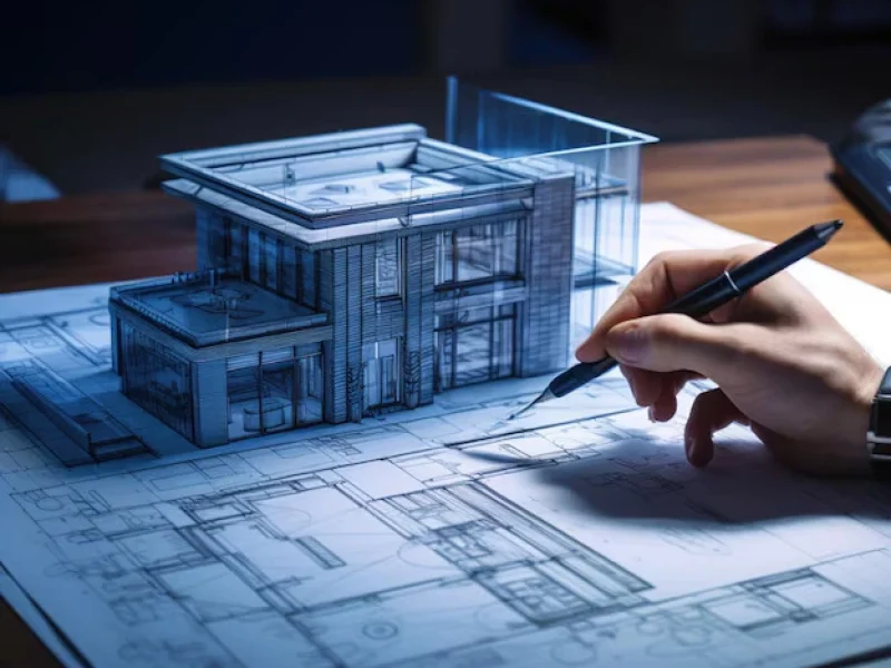 architectural drawing building